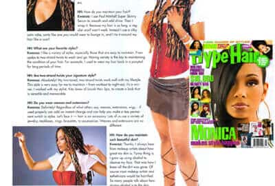 Kwanza Jones feature in Hype Hair Magazine