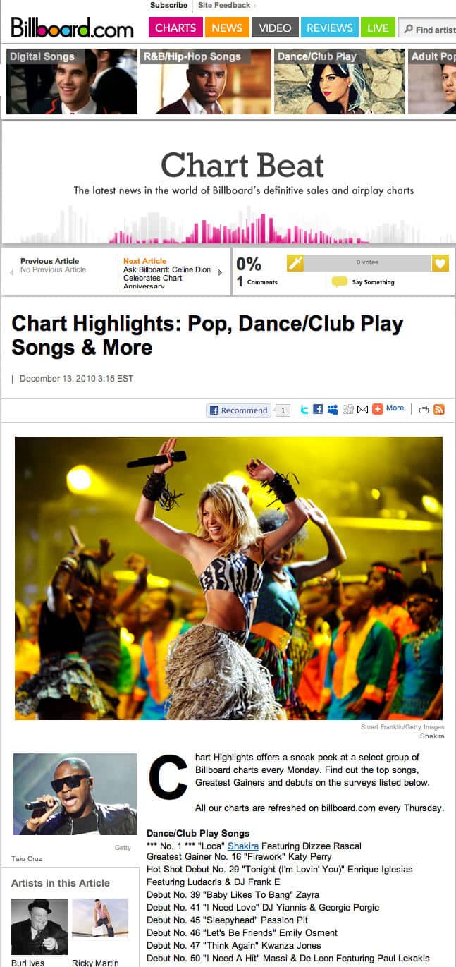Kwanza Jones featured on Billboard Charts