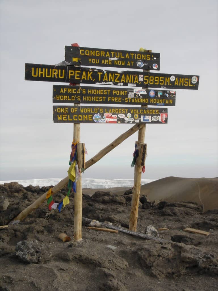 Keys to success - Kwanza Jones at the summit of Mt Kilimanjaro