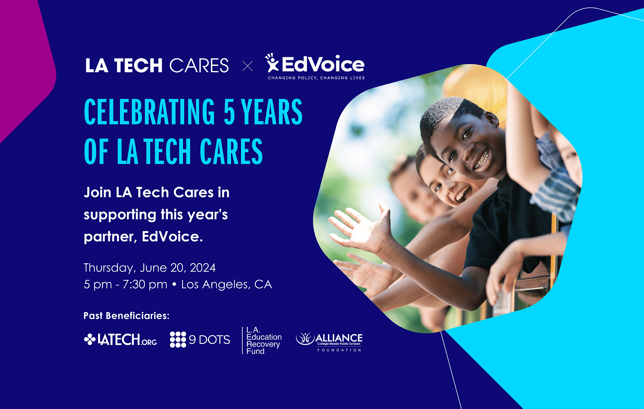 Celebrating 5 Years of LA Tech Cares - Kwanza Jones | Investor. Builder ...