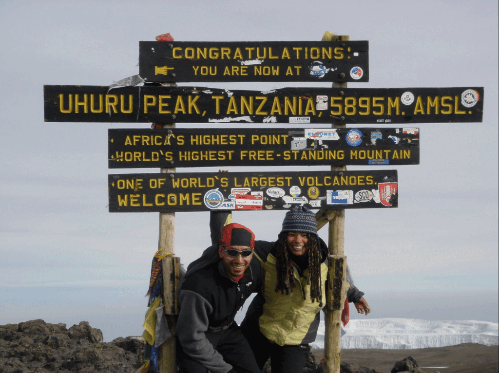 Kwanza Jones on Mt. Kilimanjaro